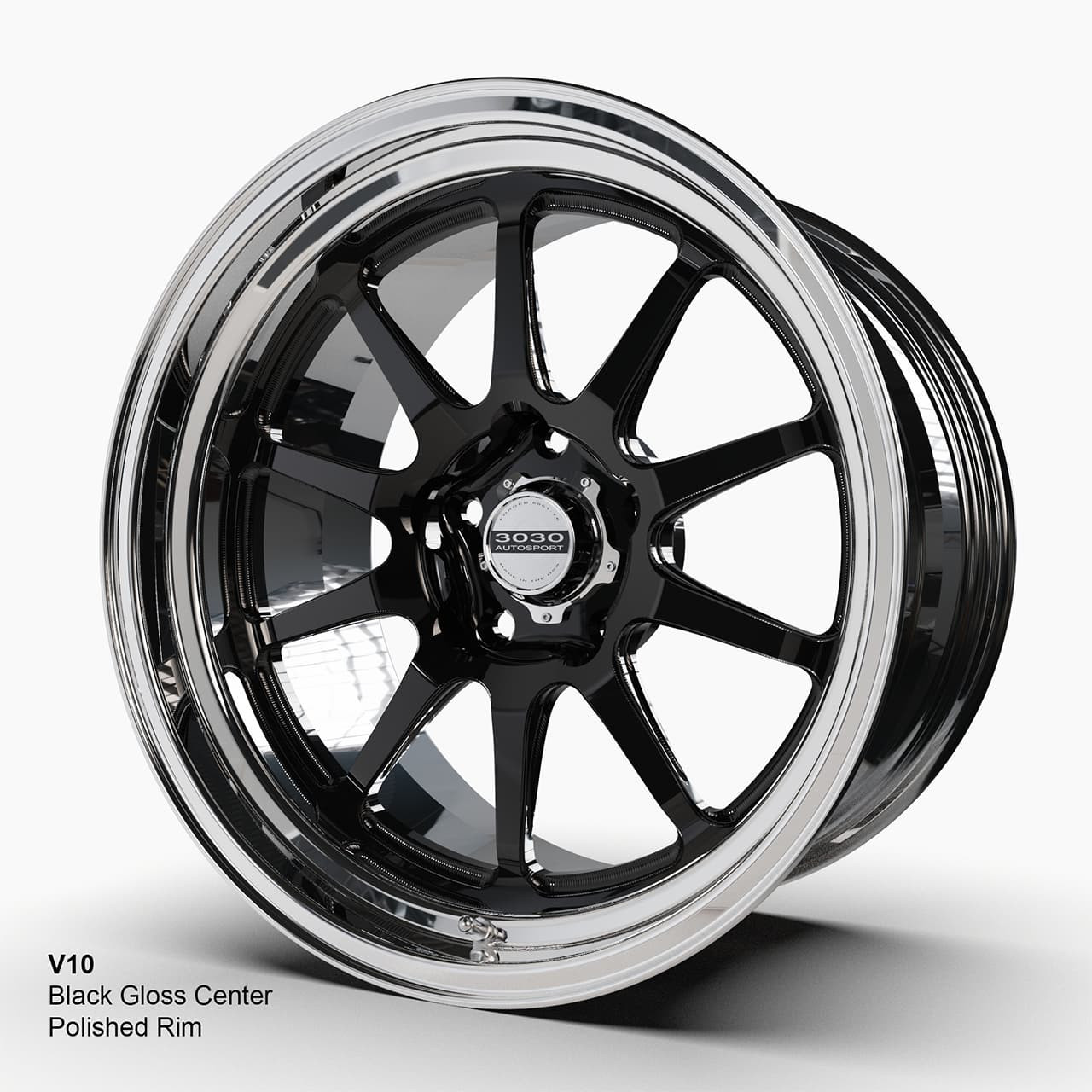Direct-Fit Chevelle Wheels | 3030 Autosport | V10 - Black Gloss