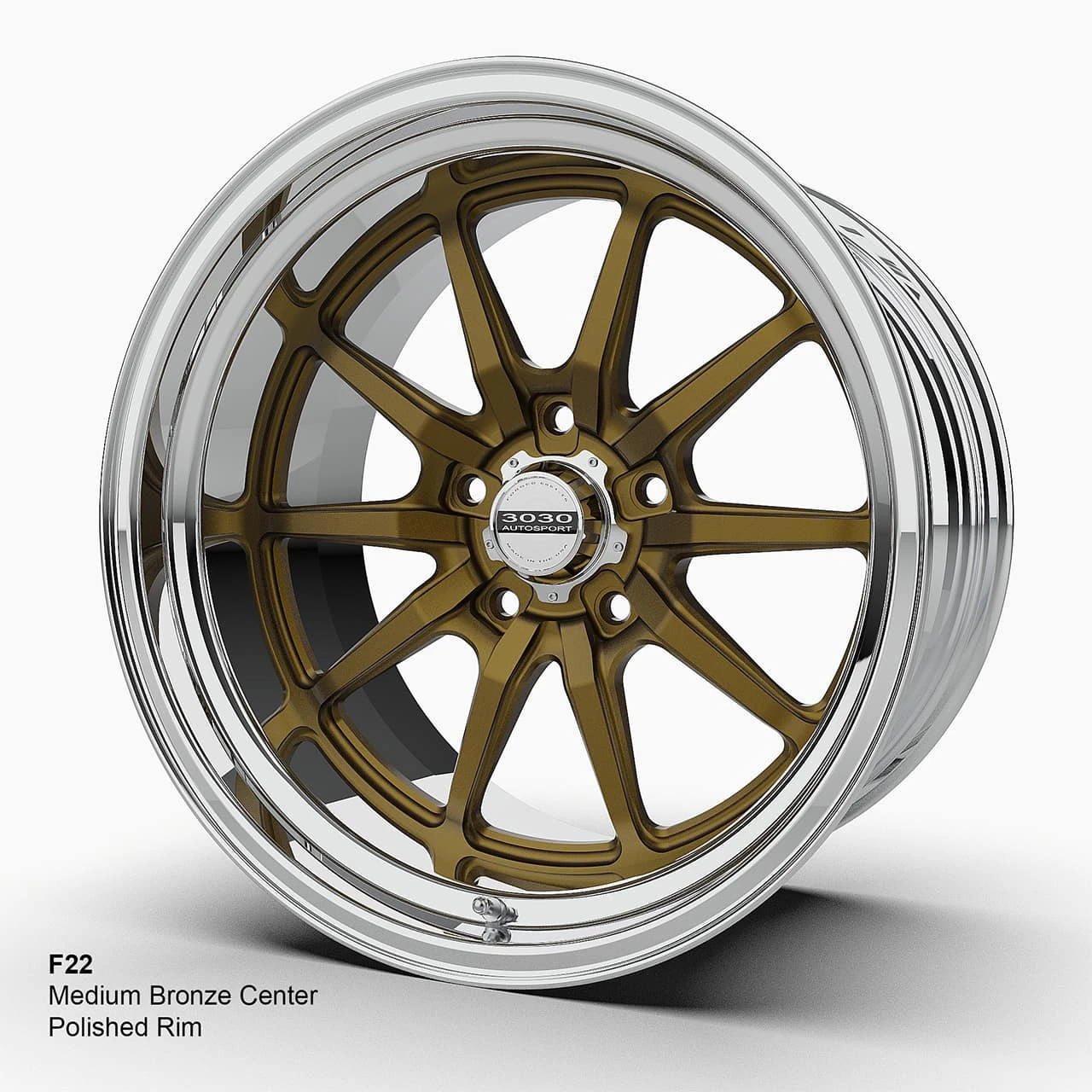 Direct-Fit Chevelle Wheels | 3030 Autosport | F22 - Medium Bronze