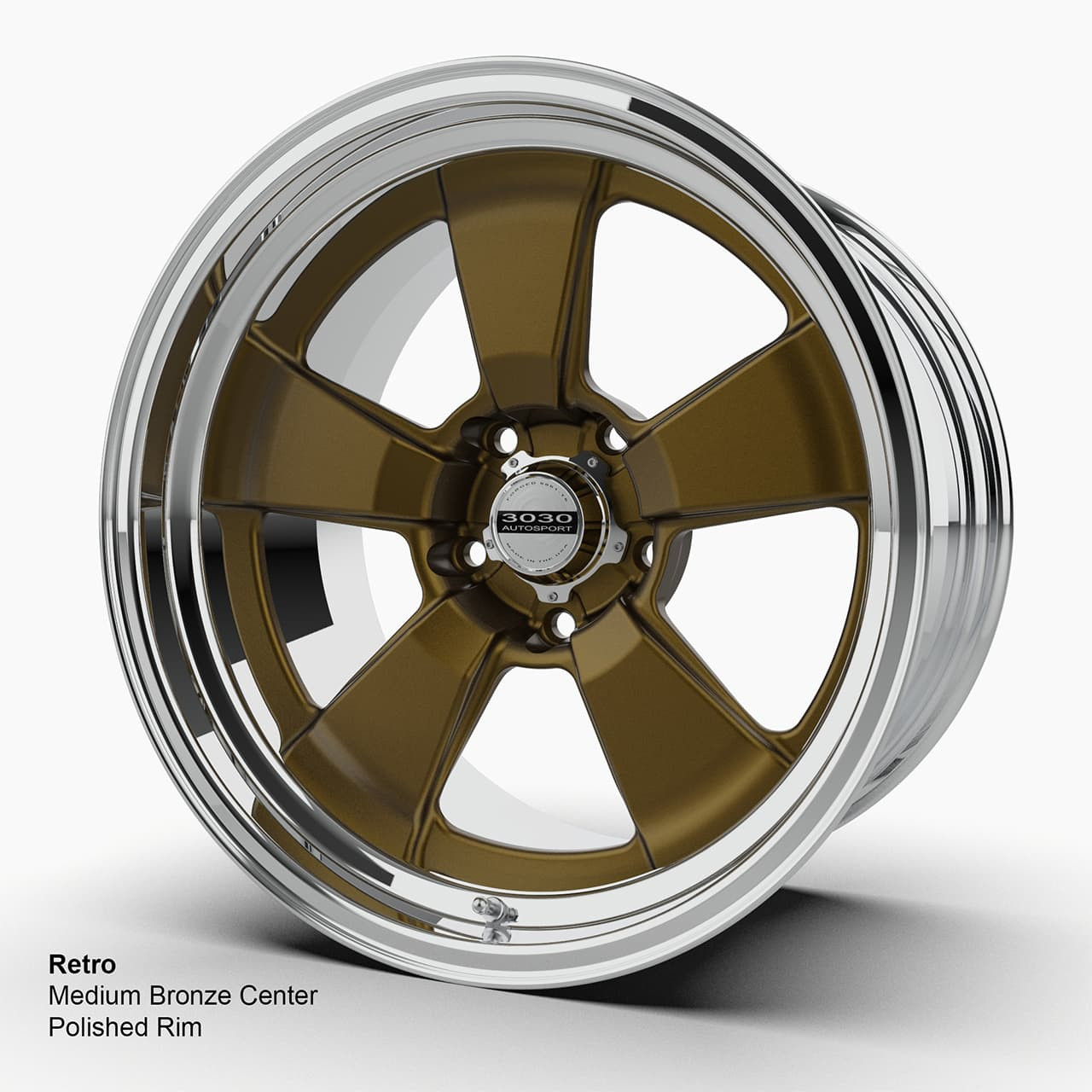 Direct-Fit Chevelle Wheels | 3030 Autosport | Retro - Medium Bronze
