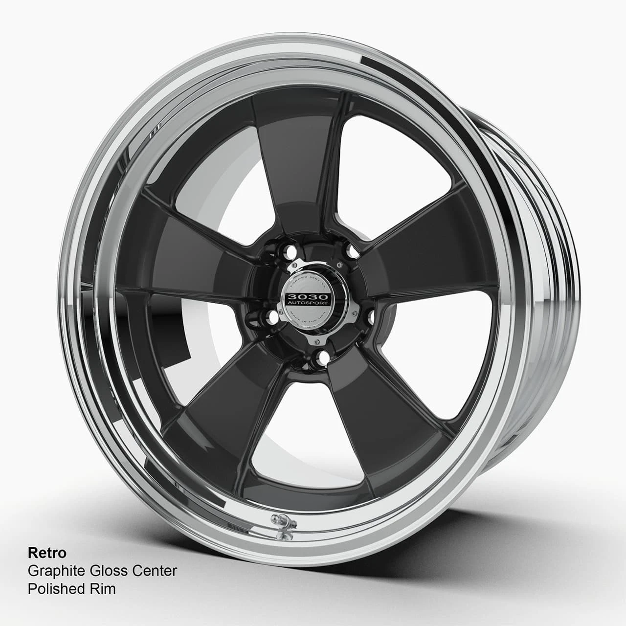 Direct-Fit Nova Wheels | 3030 Autosport | Retro - Graphite Gloss