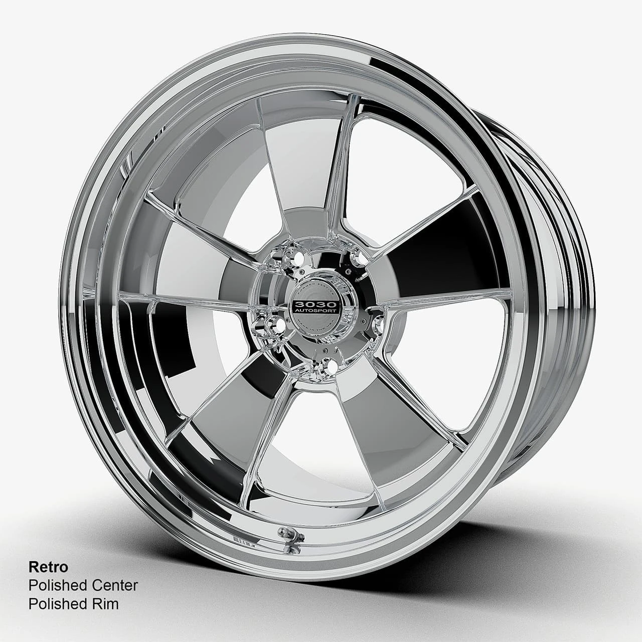 Direct-Fit Mustang Wheels | 3030 Autosport | Retro - Polished
