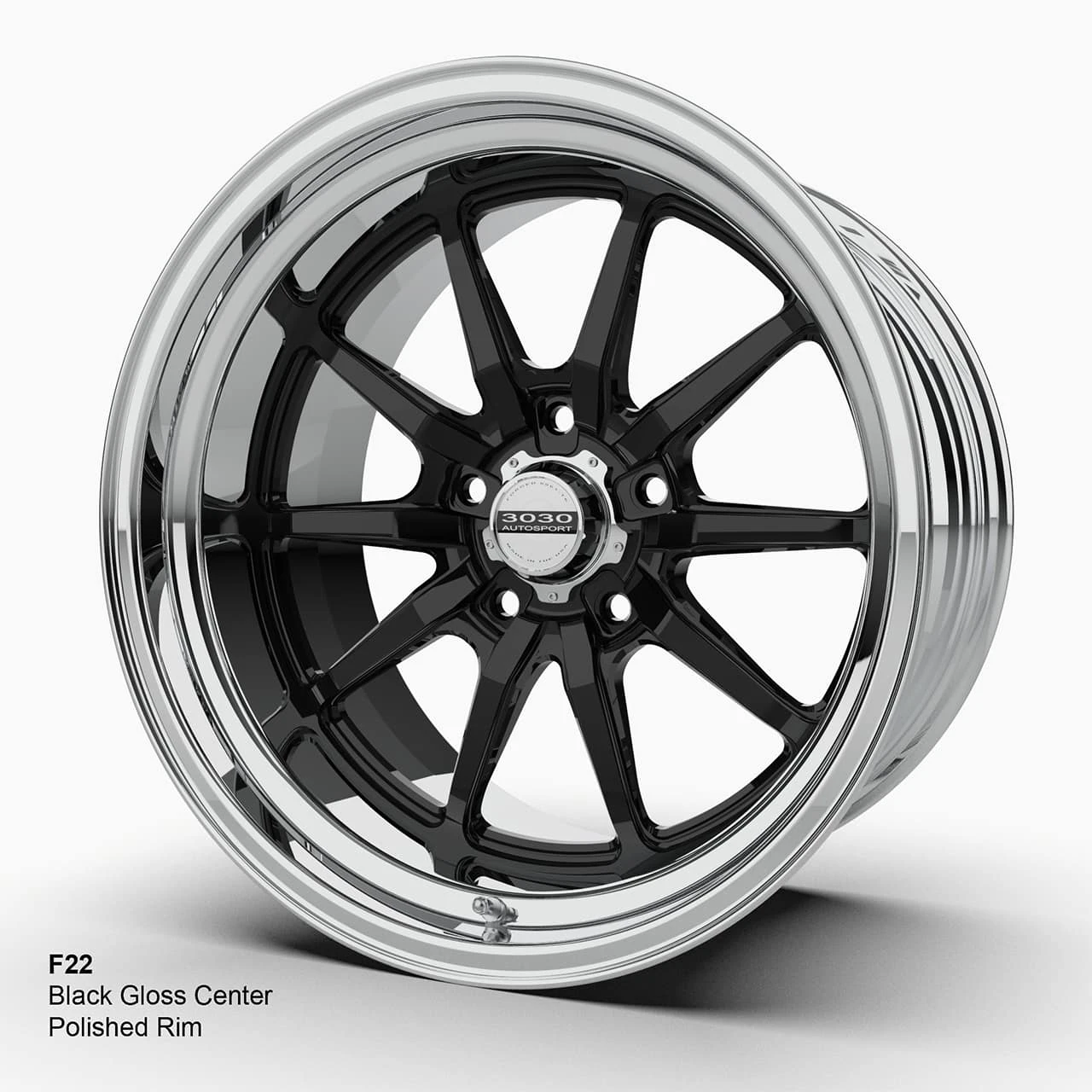 Direct-Fit Mustang Wheels | 3030 Autosport | F22 - Black Gloss
