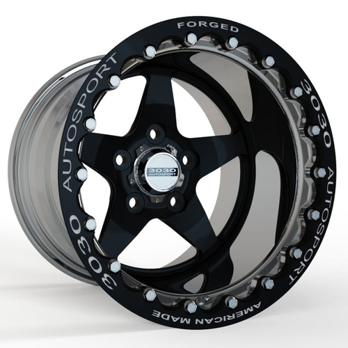 Drag Wheel Forged Launch 2pc weld beadlock_Black_1