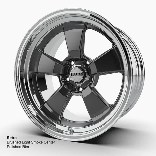 Direct-Fit Mustang Wheels | 3030 Autosport | Retro - Brushed Light Smoke