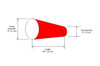 8" Diameter x 42" Long Windsock Diagram
