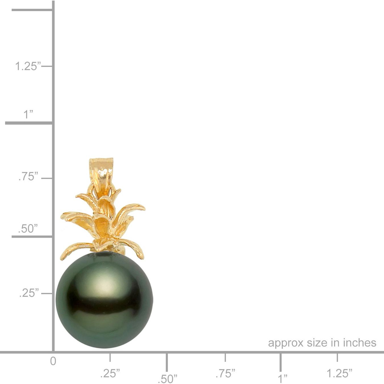 14K Tahitian Pearl Pendant - Pineapple Large | Royal Hawaiian