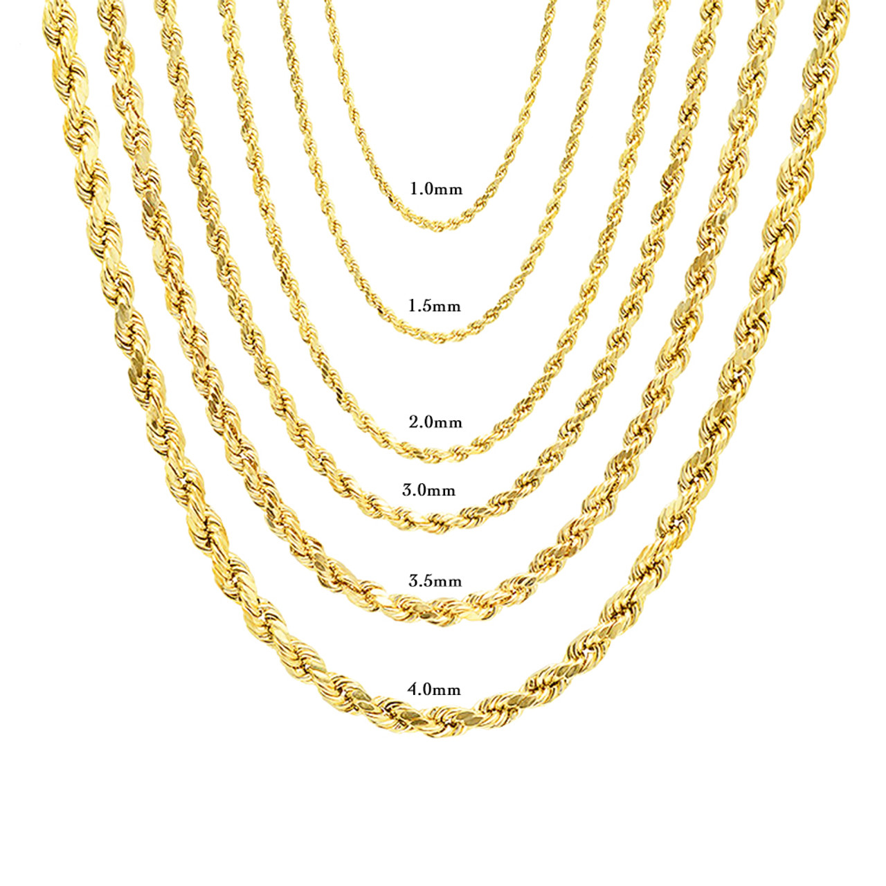 Simulated Diamond Rope Necklace In Yellow Gold Finish 11MM 28