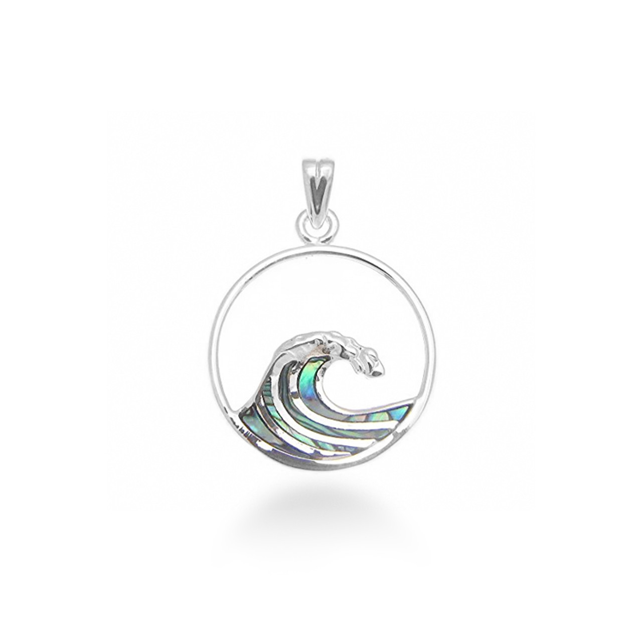 Silver Ocean Wave Pendant Necklace | Classy Women Collection