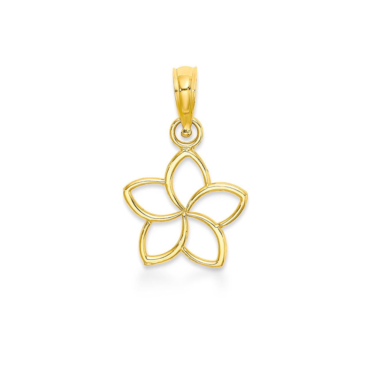 14kt Yellow Gold Flower Pendant