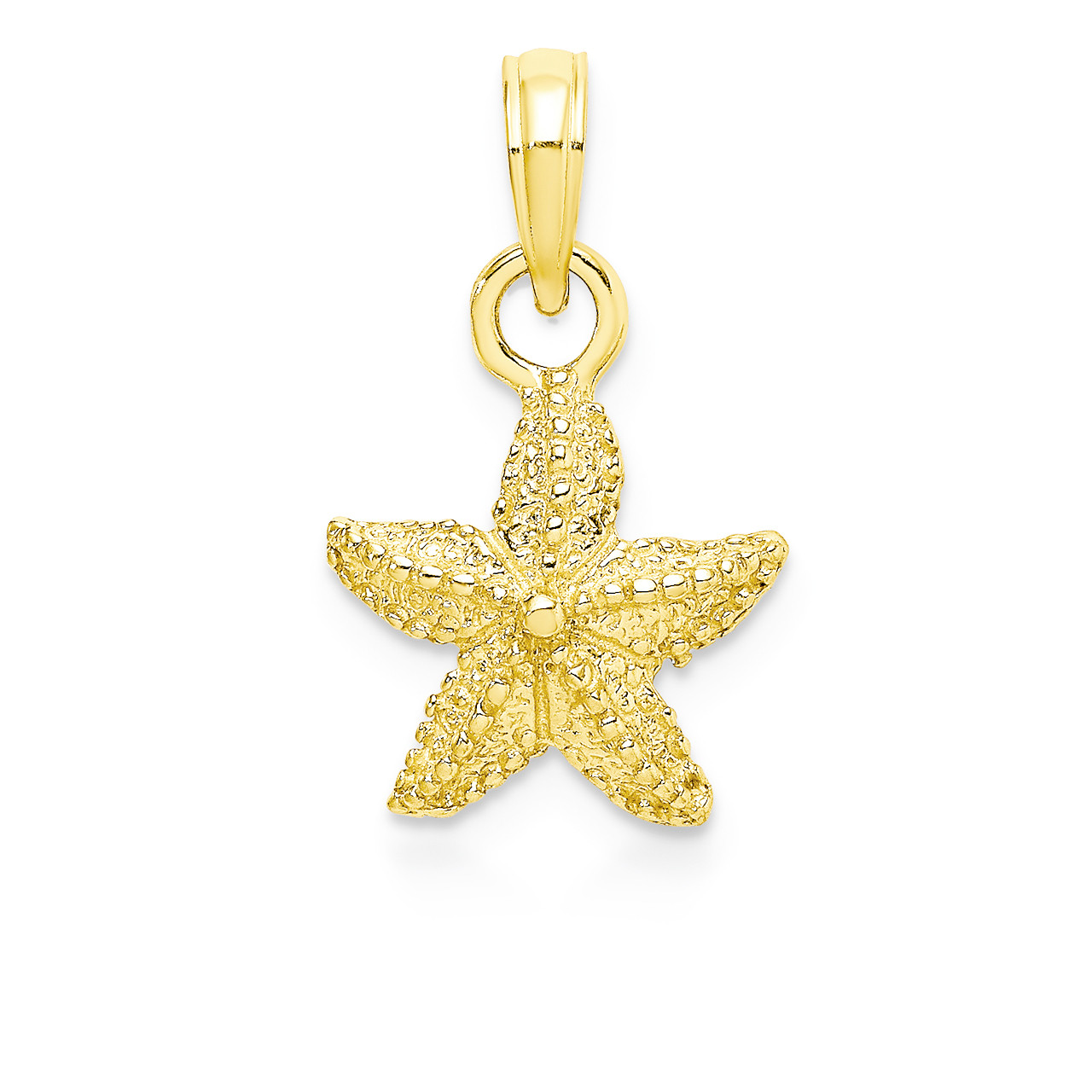 18kt gold natural diamond & gem sone starfish necklace