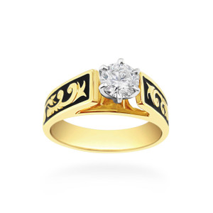  14K Hawaiian Diamond Ring - Kuhio