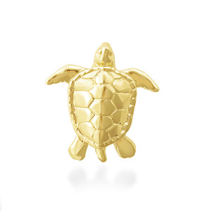 14K Hawaiian Sea Turtle Pendant Slider