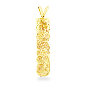 14K Hawaiian Vertical Pendant - Puanani