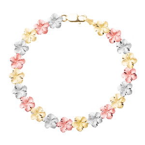 14K Plumeria Bracelet - Anuenue 10mm