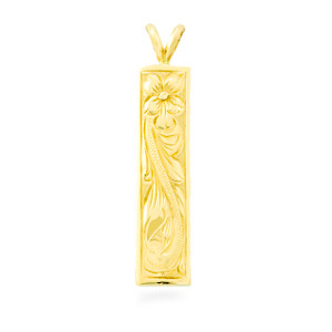 14K Hawaiian Vertical Pendant - Heritage