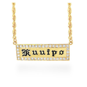 14K Hawaiian Diamond Pendant - Ho'oheno