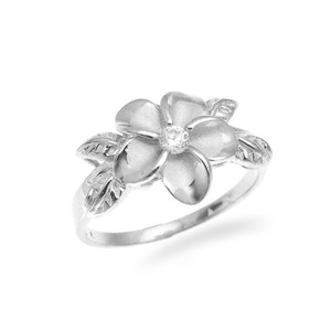 Sterling Silver Plumeria Ring - Maile Sterling Silver Plumeria Ring - Maile