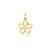 14K Plumeria Pendant - Cut Out w/ Diamond