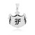 Sterling Silver Hawaiian Coat of Arms Initial Pendant -  Lrg