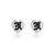Sterling Silver Hawaiian Initial Earrings - Heart 9mm 