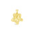 14K Plumeria Pendant - Wild 14mm