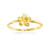 14K Plumeria Ring - Icicle 8mm
