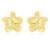 14K Plumeria Earrings - Wild 19mm w/ Diamonds