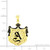 14K Hawaiian Initial Coat of Arms Pendant - ExLrg