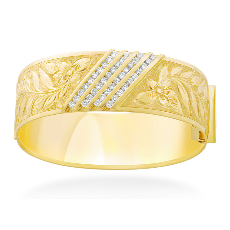 14K Hawaiian Diamond Bracelet - Le Grande Dame