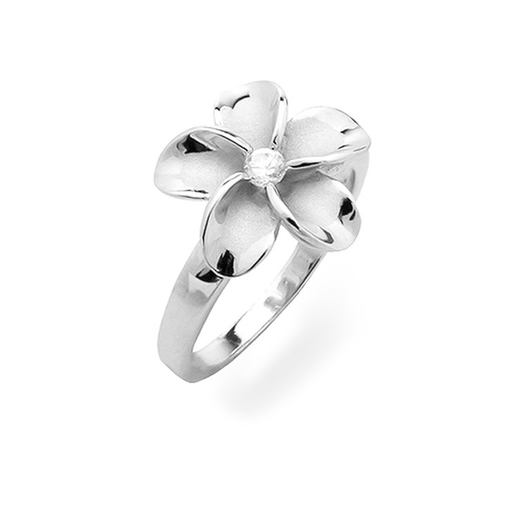 Sterling Silver Plumeria Ring