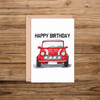 Mini Cooper Front birthday day card