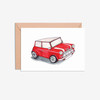 Mini Cooper car illustration blank cards