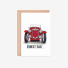 Best Dad Number Plate MG TA Front Car Illustration Card