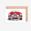 No 1 Dad Number Plate Austin Healey Car Illustration Card