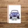 VW Beetle 'No 1 Dad' number plate cards