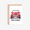 Best Grandad Number Plate Mini Cooper Front Car Illustration Card