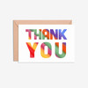 Multicoloured Thank You Card