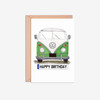 VW Camper Van number plate birthday day cards