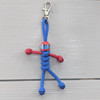 Blue Racer With Red Helmet Paracord Buddy Keyring