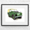 Land Rover Series 2a Illustration Giclée Personalised Print