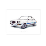 Ford Escort MK 2 RS 1800 Illustration Giclée Print