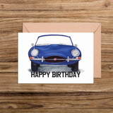 Jaguar F-Type Front birthday day card