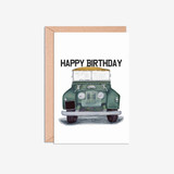 Land Rover Front birthday day card