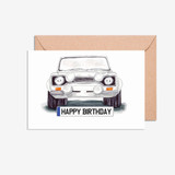 Ford Escort MK 1 front view number plate birthday day cards