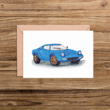 Lancia Stratos Car Illustration Blank Card