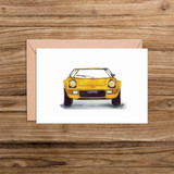 Lancia Stratos Car Front View Illustration Blank Card