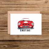 Ferarri GTO Front 'Best Dad' number plate cards