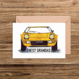 Best Grandad Number Plate Lancia Stratos Car Illustration Card