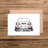 Escort MK 1 Front 'Best Grandad' number plate cards