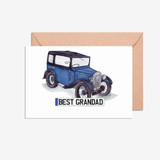 Austin 7 'Best Grandad' number plate cards